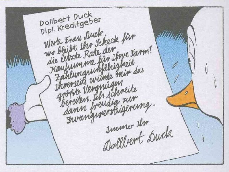 Datei:Dollbert Duck Dipl.-Kreditgeber Werte Frau Duck... VP 1 BLOmaDuck 1 S36.jpg