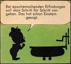 Bei epochemachenden Erfindungen soll man Schritt für Schritt vorgehen Einstein MM 29 1966 S9.jpg