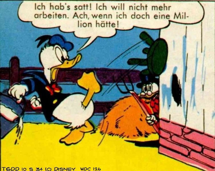 Datei:WDC 126 TGDD 10 S34 (1969) (F-II) Ich hab's satt!Ich will nicht mehr arbeiten.Ach,wenn ich doch eine Million hätte!.jpg