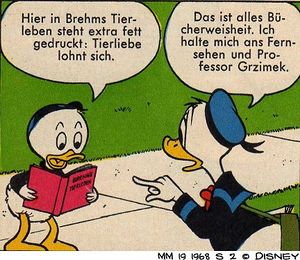 Brehms Tierleben Pro. Grzimek Bücherweisheiten MM 19 1968 S2.jpg